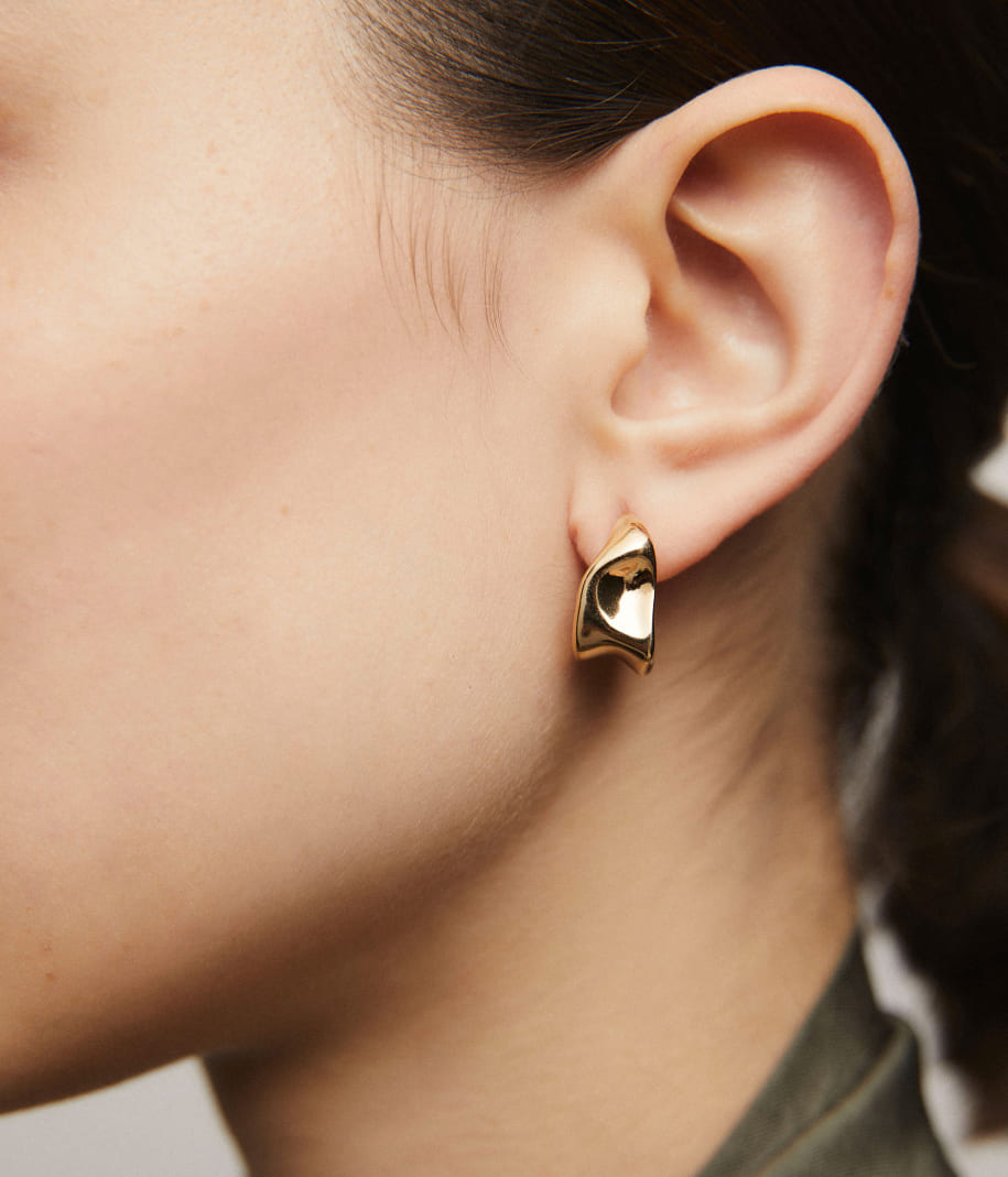 gold-plated earring